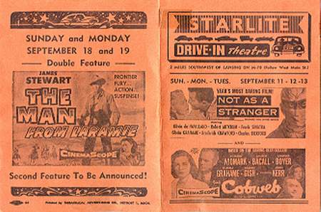 Starlite Drive-In Theatre - 1955 Flyer